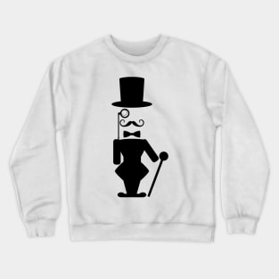 Old school gentleman with monocle character design Crewneck Sweatshirt